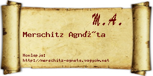 Merschitz Agnéta névjegykártya